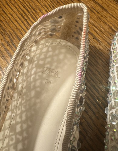 Zara Iridescent Ballet Flats Size EUR 34, US Size 4 - Bild 8 von 11
