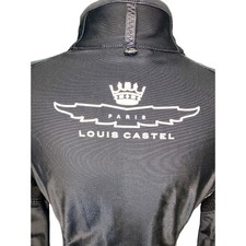 Nwot Rare Korean Brand Louis Castel Paris Black ‘wet Look’ Golf Jacket Wms Large