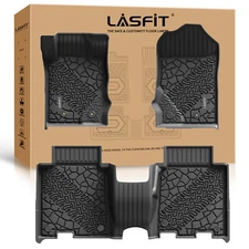 Lasfit Floor Mats for 2021-2025 4Door Ford Bronco 1st+2nd All Weather TPE Liners