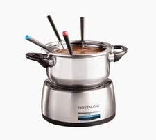 Nostalgia FPS200 6-Cup Stainless Steel Electric Fondue 6-Cup