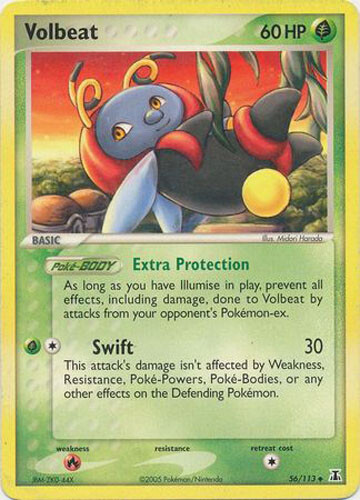 Pokemon Card - Delta Species 56/113 - VOLBEAT (uncommon) - NM