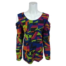 Attitudes by Renee Women's Global Illusions Textured Knit Top X-Large Size