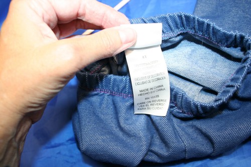 Nannette Kids Girls Blue Denim Pants Size 4T bottoms legging jegging school Sale - Picture 6 of 7
