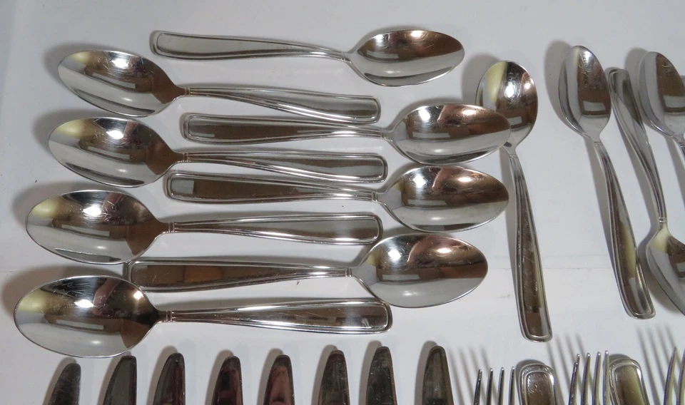Pfaltzgraff Providence 18/10 Stainless 36 pc. Flatware Set Rare DUNHAM Lot Rare - Image 3 of 4