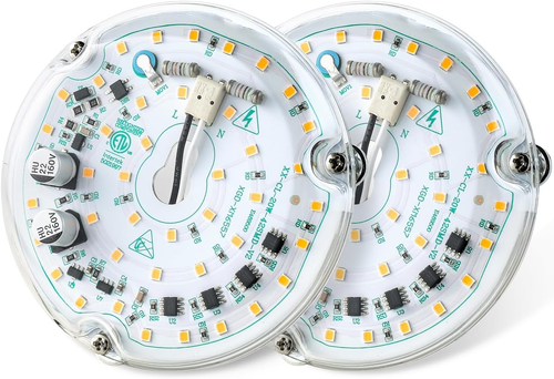 2 Pack 4'' 20W LED Ceiling Fan Light Retrofit Kit, Ceiling Light Replacement Pan - Picture 9 of 12