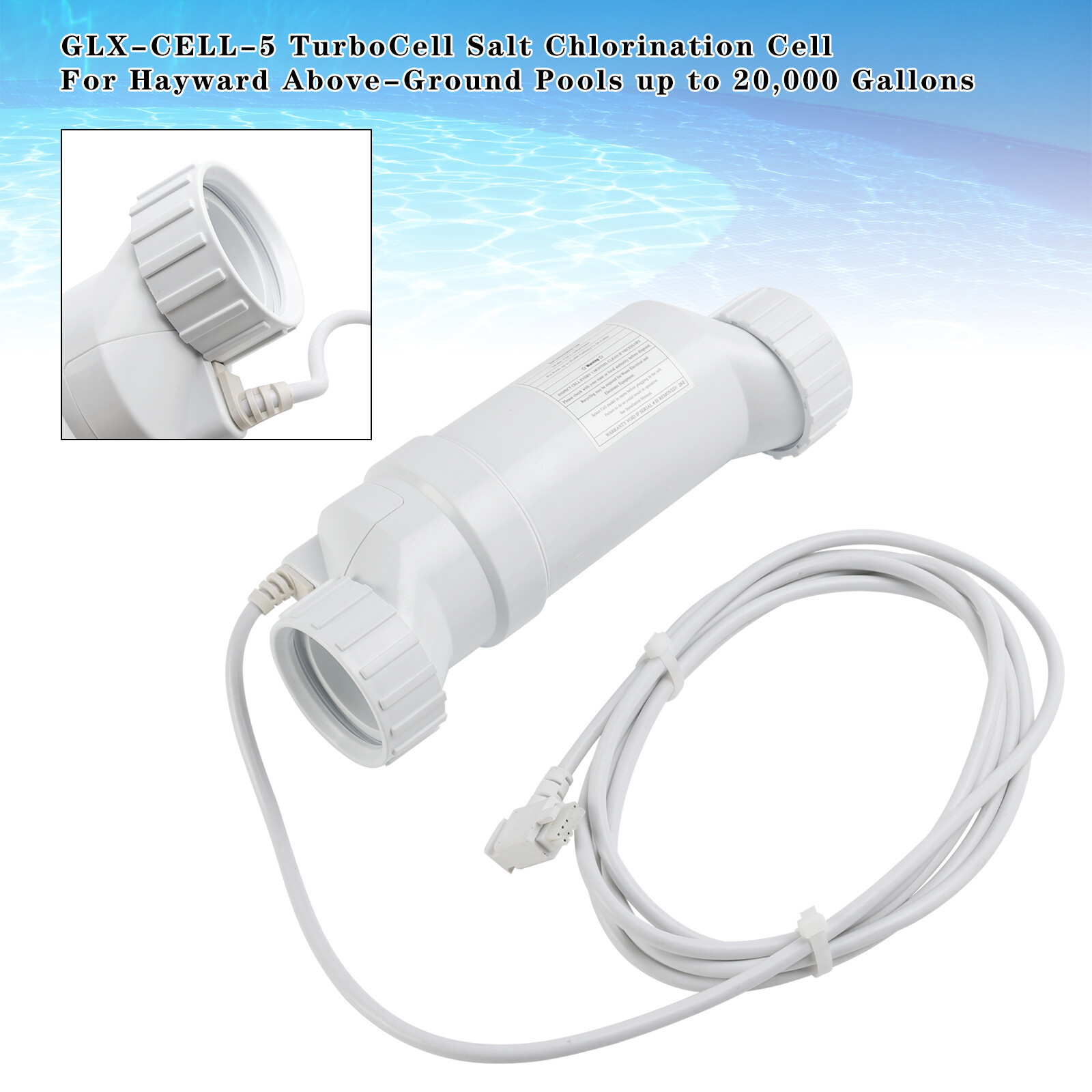 GLX-CELL-5 TurboCell Salt Chlorination Cell For Hayward Pool up to 20000 Gallons