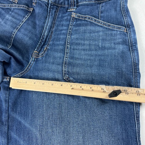 American Eagle Jeans Women 35x29 Super Hi Rise Ultra Wide Leg Blue Denim Tag 12R - Picture 18 of 20