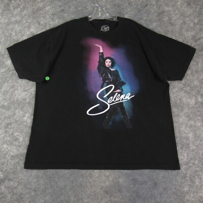 Selens Shirt Mens XXXL Black Graphic Print Pop Glow T Shirt Short Sleeve Crew