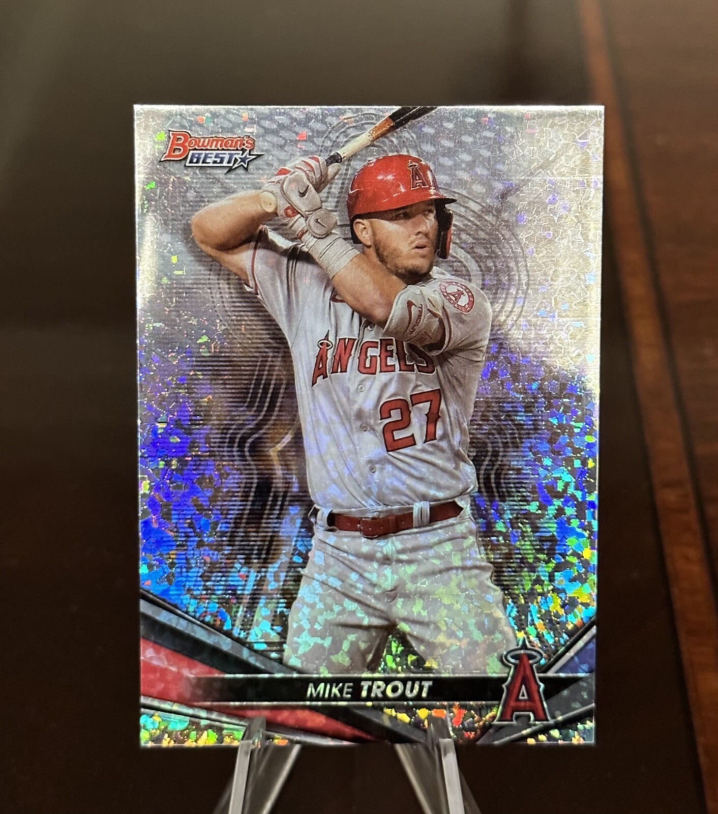 2022 Bowmans Best Mike Trout Mini-Diamond Refractor /299 Los Angeles Angels