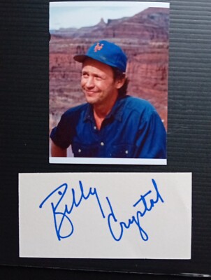 BILLY CRYSTAL original signierte weiße Karte WHEN HARRY MET SALLY