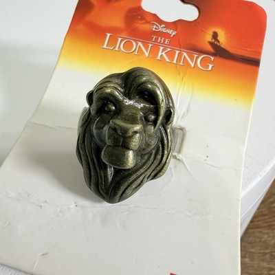 Metal Finger Ring Simba Mufasa Lion King Size 5 Disney New NWT