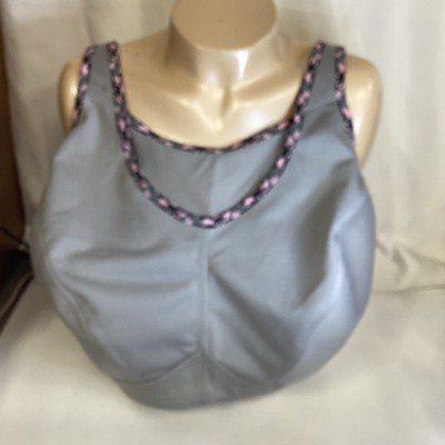 Glamorise Gray Sports Bra Size 44g New Style 1066