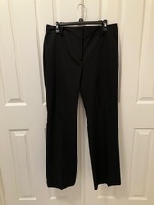 Talbots Black Heritage, Straight-Leg Pants, Polyester/Cotton, 10 - Excellent 