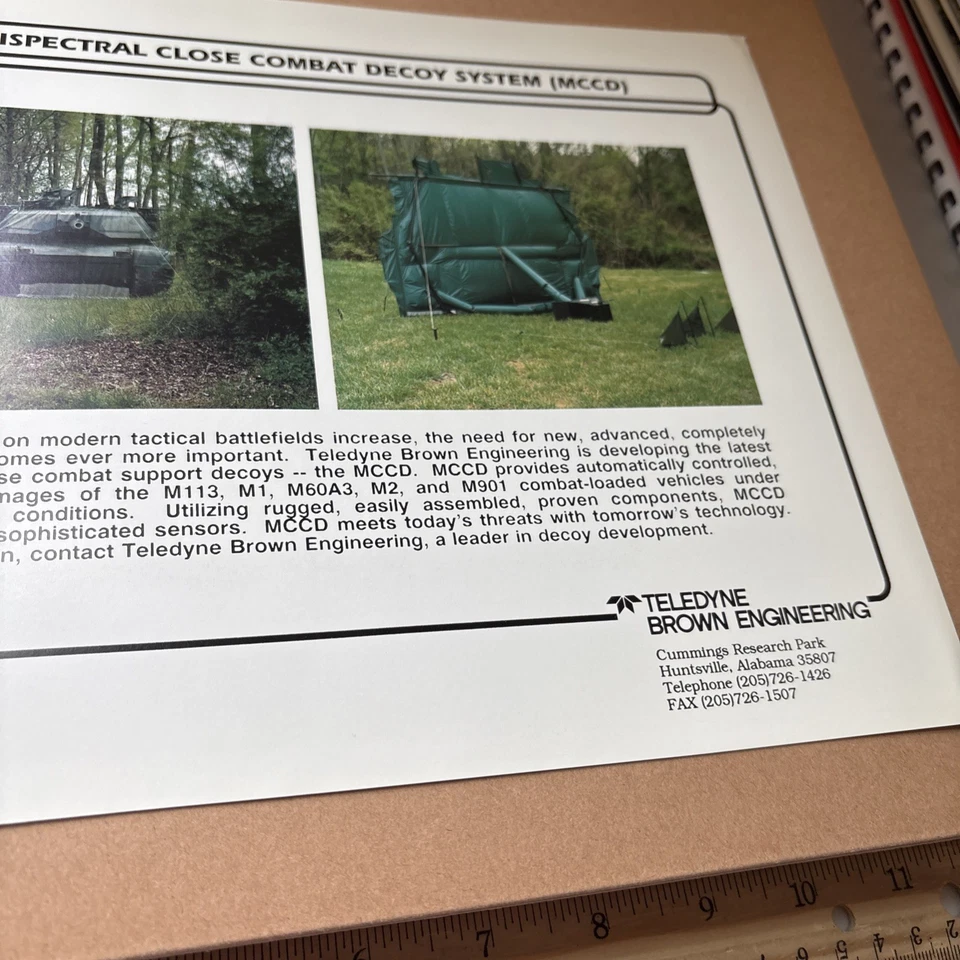 Folleto militar sistema señuelo combate cercano multiespectral Teledyne marrón de colección Foto 3 de 4