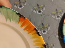 12 Pieces Myott "Rainbow" Pottery.