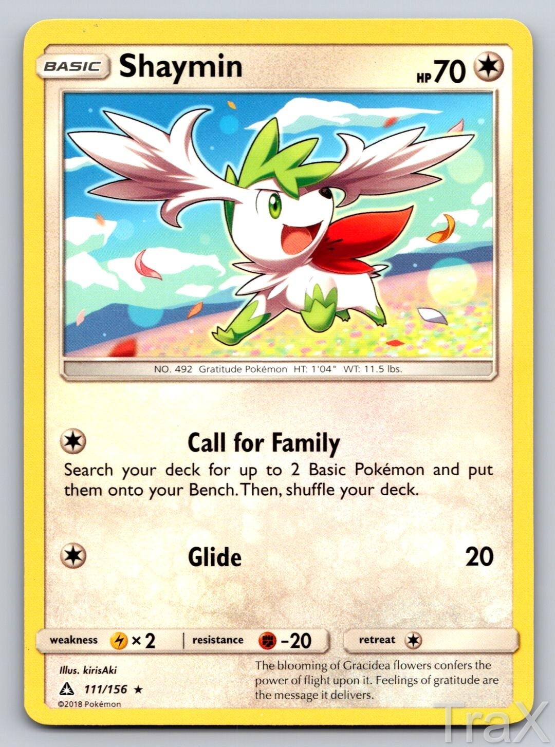 Shaymin 111/156 Ultra Prism Pokemon LP Rare