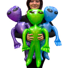 3 Pack of Aliens Inflatable Fancy Dress Costume Halloween In Black Funny Joke