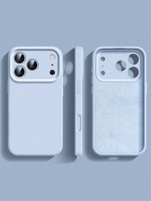 Far Peak Blue Liquid Silicone Case For iPhone 11 To 17 Pro Max Soft Shock