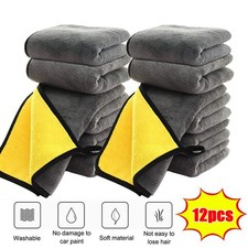 12 Pack Microfibre Car Towels Super Absorbent Cleaning Washing Polishing Drying