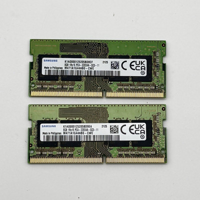 16GB Samsung (2 x 8GB) DDR4 3200 MHz PC4-25600 1Rx16 SODIMM Laptop Memory RAM
