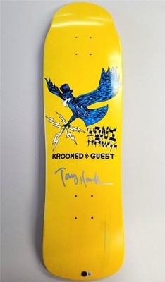 Tony Hawk サイン入り スケートボード Tony Hawk signed 2014 Krooked Powell Peralta deck LE /540