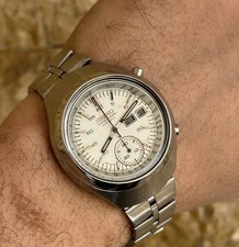 1970s Vintage Seiko 6139-7100 Helmet Automatic Chronograph Stormtrooper White