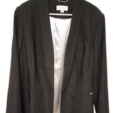 New Calvin Klein Women's Parker Open-Front Blazer Black - Size 118W