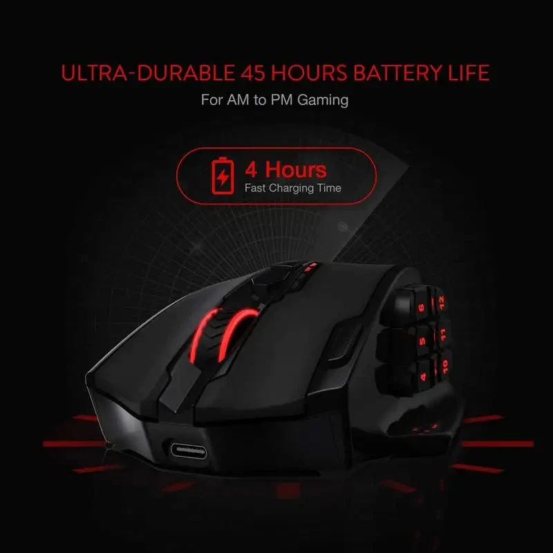 Gaming 16000 DPI 2.4Ghz Wireless RGB Optical Gamer 16 Programmable Buttons - Image 4 of 4