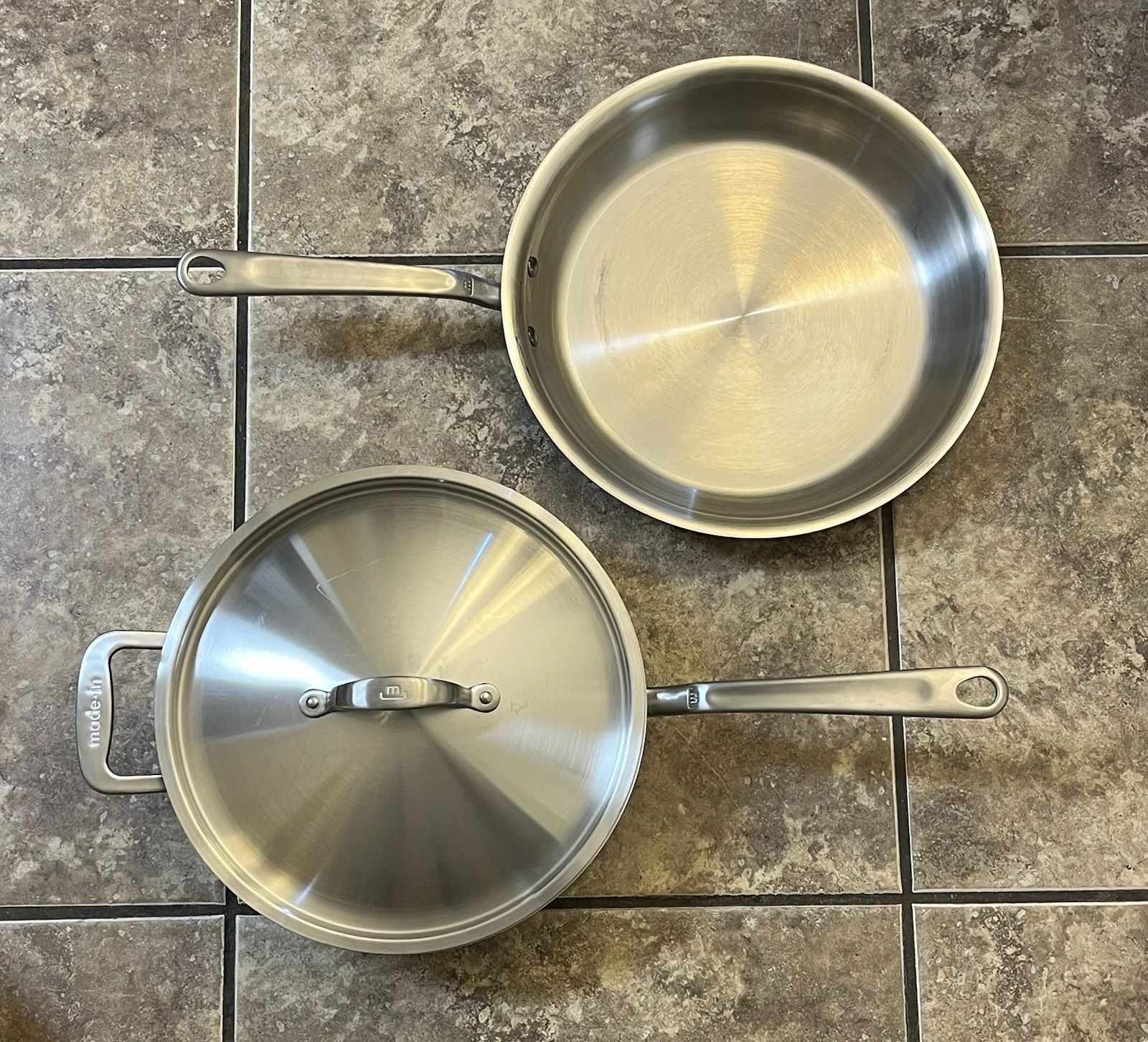 Made In Cookware Stainless Clad Saucier Pot 5QT & 12in Fraying Pan Made-In Italy
Opens in a new wind