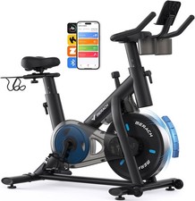 Low Noise Indoor Stationary Bike with Smart App and Adjustable Features