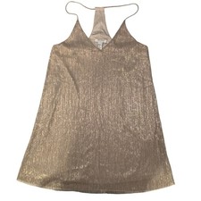 Forever 21 Women's Size M Shimmering Gold Spaghetti Strap Dress