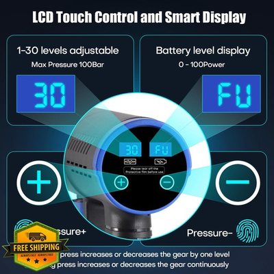 #ad Cordless Pressure Washer 1450PSI Portable Brushless LCD Display 6 in 1 Nozzle $189.99
