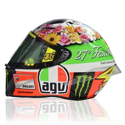 Valentino Rossi VR46 1:5 Scale Moto GP Mini Helmet Mugello 2012