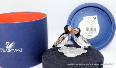 SWAROVSKI Crystal Puffins Bird Figurine # 261643 with box | eBay