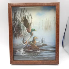 Gary Fenske Ducks Pond Print hand cut paper embellishments by Melinda Martin art