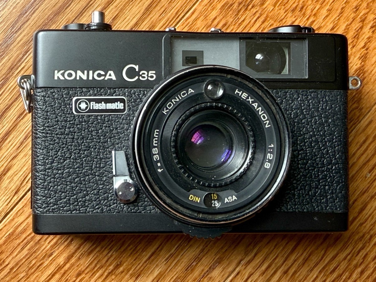 Konica C35 Flash Matic Black 38mm f/2.8 Rangefinder 35mm