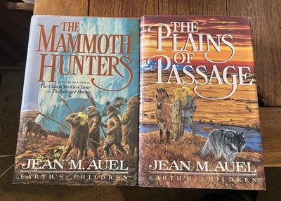 Lot 2 Jean Auel Earths Children Series Books All First Editions Hard Cover & DJs