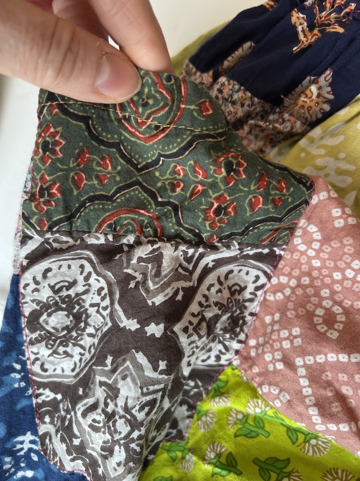 Colorful Patchwork Harem Pants Eclectic Cottageco… - image 9