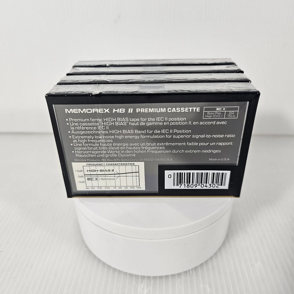 Paquete de 4 cintas de casete de audio Memorex HB II, 90 de alto sesgo, NUEVO SELLADO Foto 4 de 4