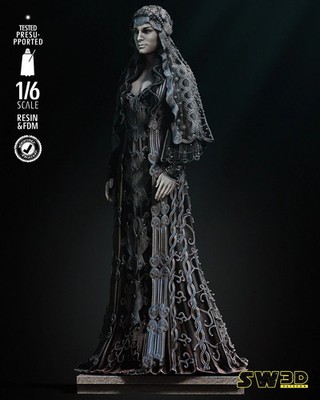 3D gedruckt 16K SW3D - Padme Brautkleid FAN MADE 3D unbemalt 1:6
