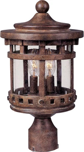 Maxim Lighting 3137CDSE Santa Barbara DC 3-Light 18.5" Outdoor PostMount in - Picture 1 of 2