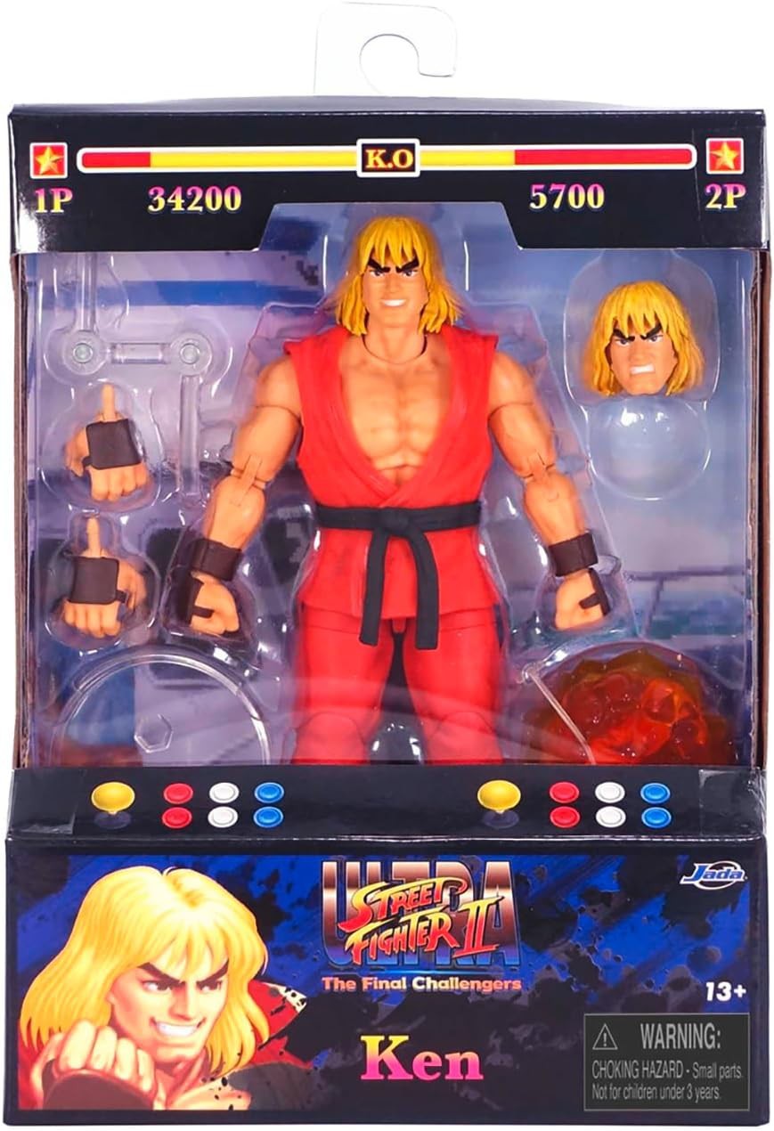 Ken Action Figure 15Cm From Street Fighter 2 Original Jada Toys CAPCOM