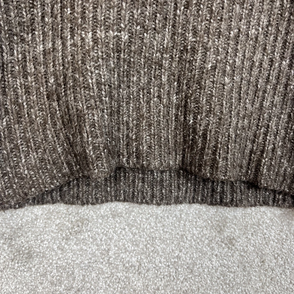 Suéter Kenji Mujer Pequeño Marrón Con Capucha Pullover Manga Corta Cuello en V - 2931* Foto 3 de 4