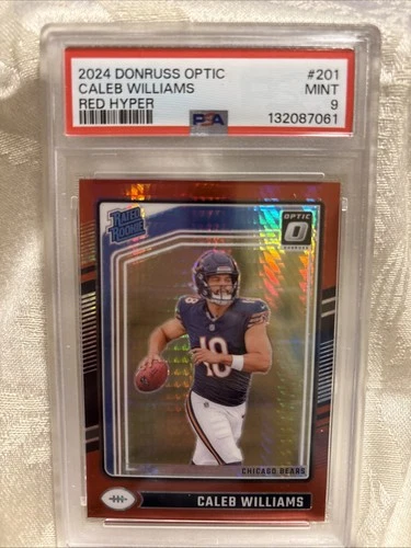 2024 Panini Donruss Optic Caleb Williams #201 PSA 9 Red Hyper Rated Rookie Bears