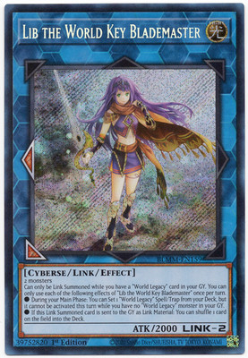Lib the World Key Blademaster BLMM-EN159 Secret Rare NM Yu-Gi-Oh! TCG