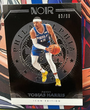 2019-20 Panini Noir Basketball #130 Tobias Harris 03/99 Icon Edition (AQ)