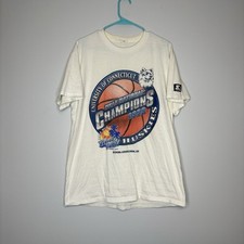 Vtg '99 Starter Uconn Huskies Mens Basketball National Championship T Shirt Sz L