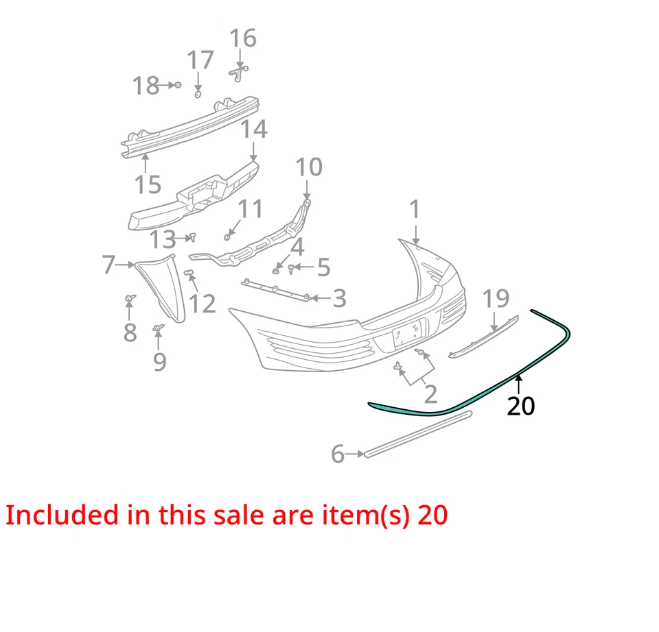 SE ADAPTA A PONTIAC BONNEVILLE MOLDURA ASM RR BPR FASCIA 2000-2001 25649496 - NUEVO OEM Foto 2 de 3