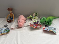 Disney Pixar Toy Story Burger King Fast Food Toys Woody Buzz Rex Hamm Lot of 4