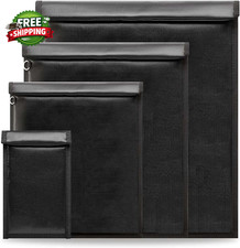 Faraday Bags Waterproof Fireproof Money Bag for Cash Black